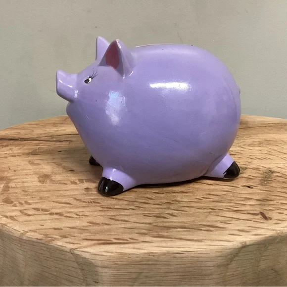 🟣 Purple Piggy Bank in Like New Condition - Cute & Colorful - Picture 8 of 15
